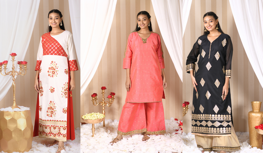 kurti pant set with dupatta