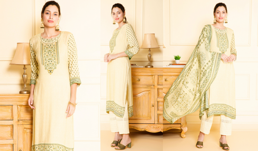 Cotton Kurta Sets with Dupatta