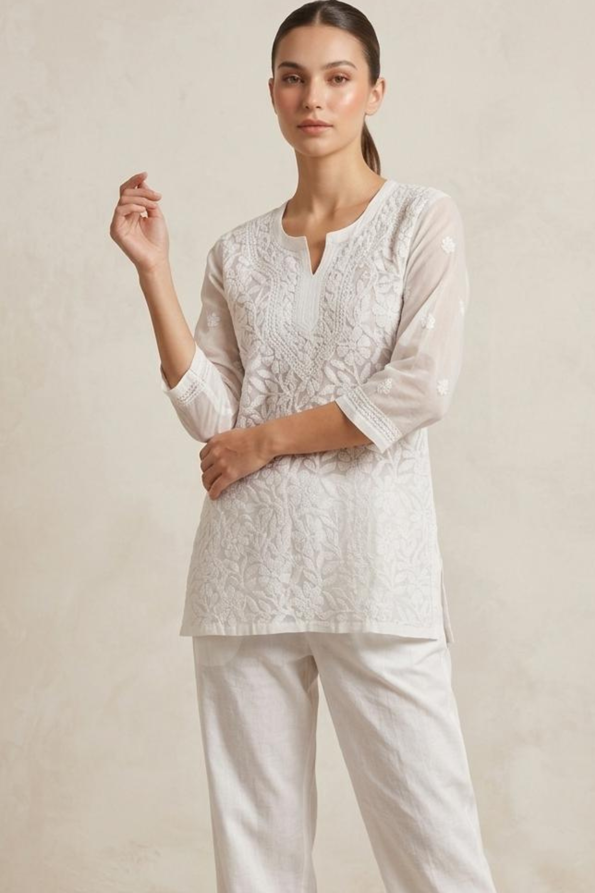 Georgette Short Handwork Kurti