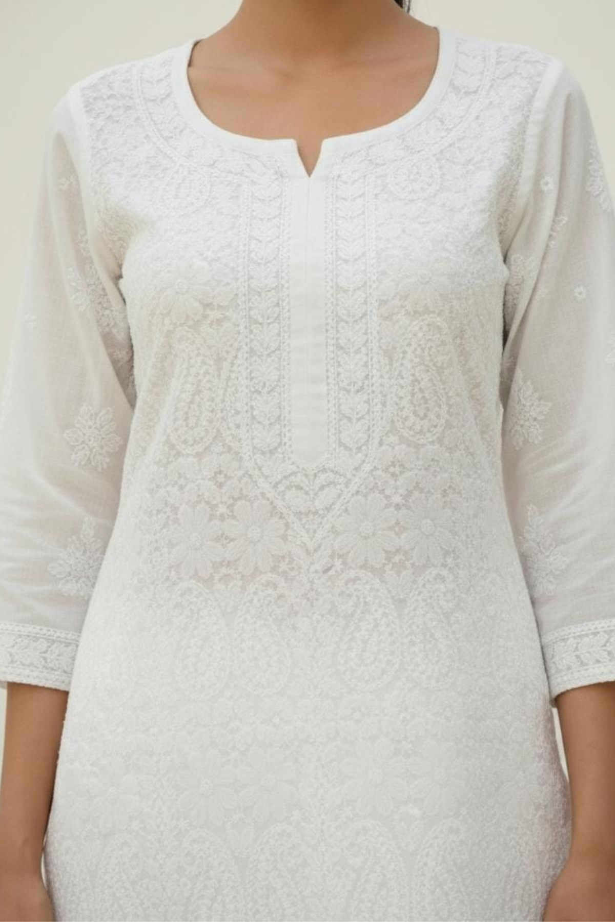Heavy Jaal Chikankari Kurti