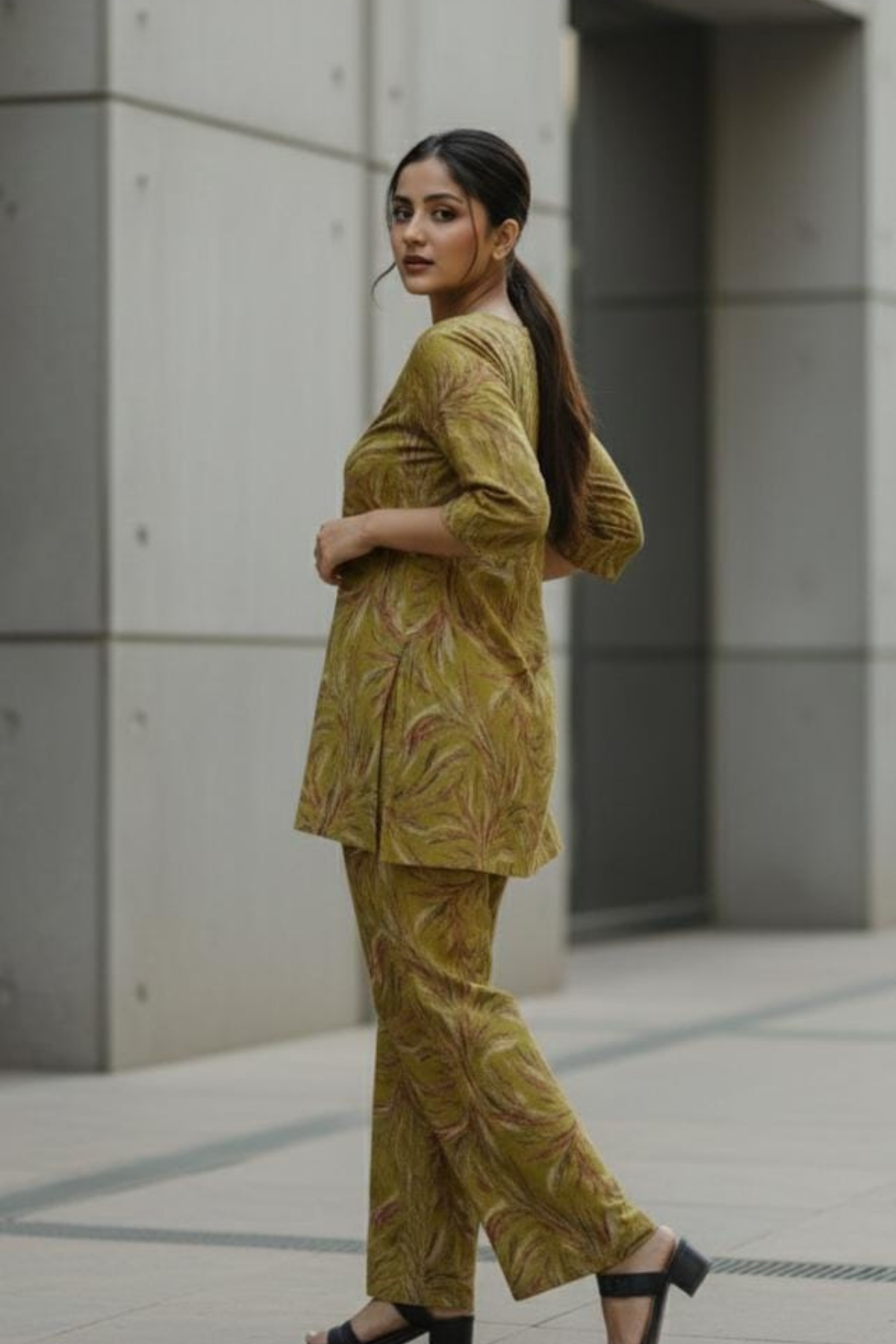 Flex Cotton Printed Cord Set