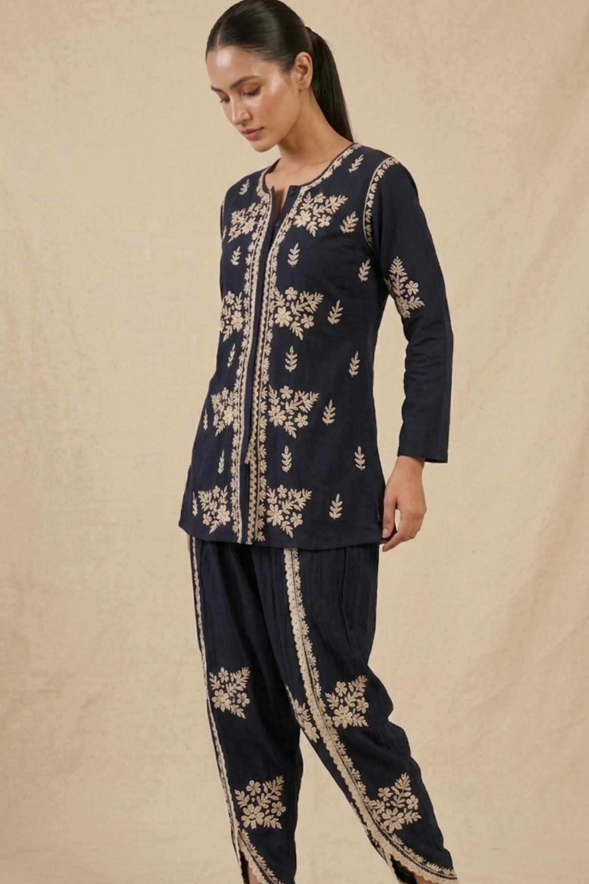Premium Rayon Handwork Dhoti Set