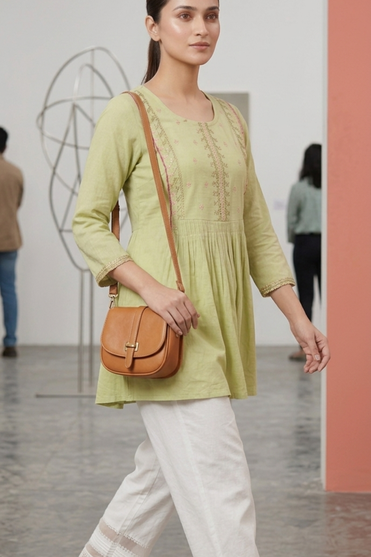 Cotton Embroidery Short Top