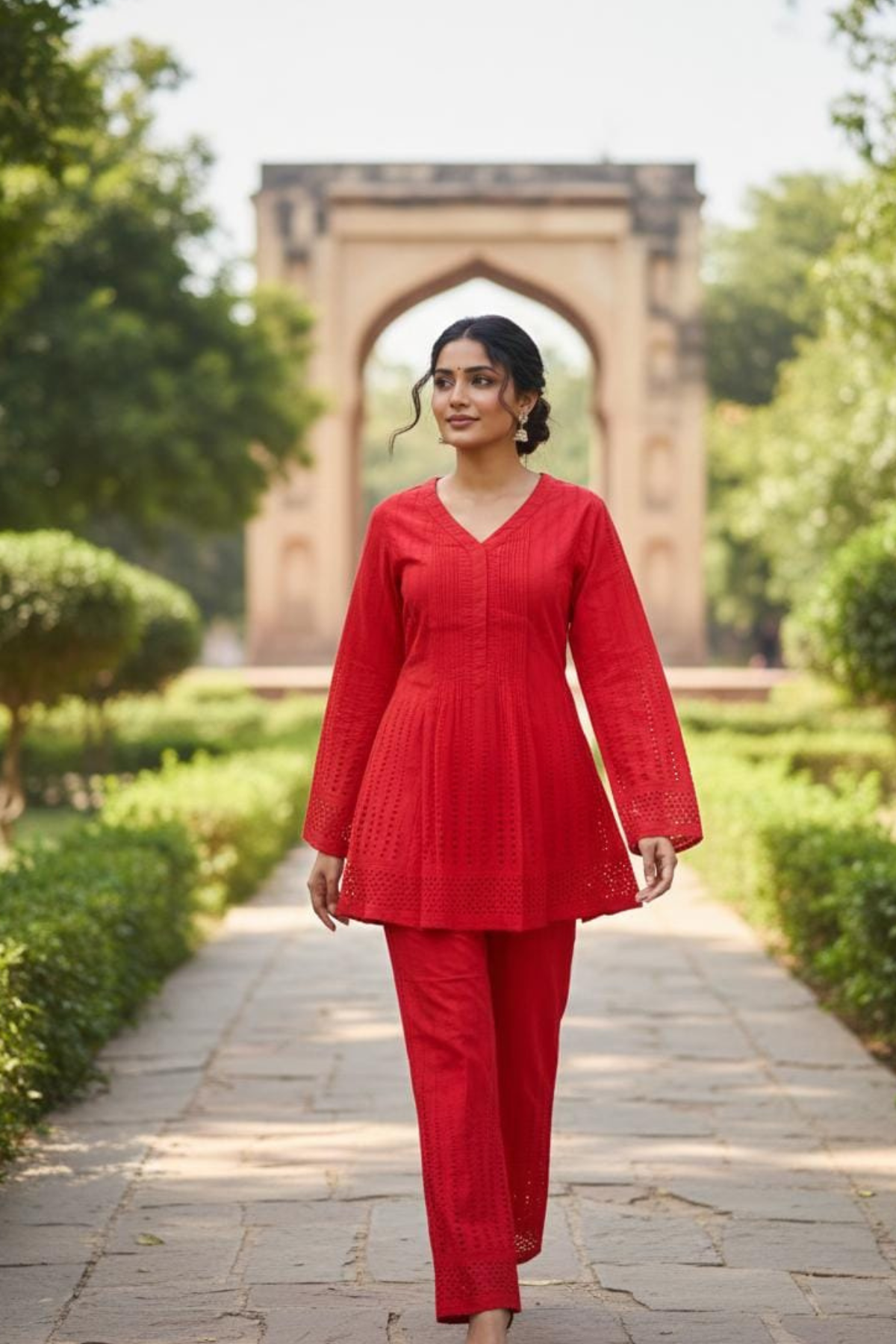 Schiffli Swirls Cord Set