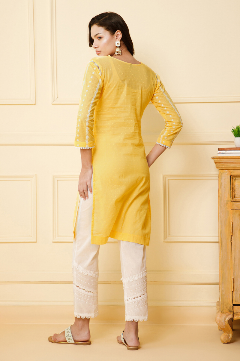 cotton floral kurti for women