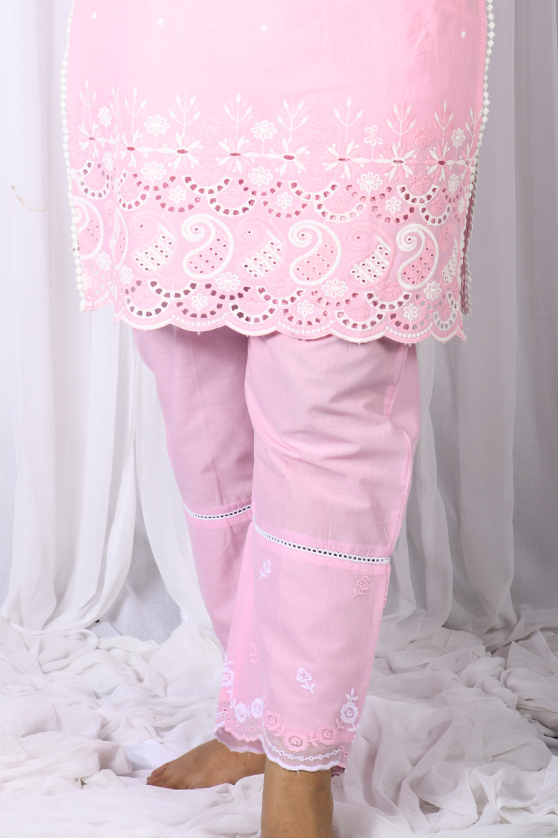cotton kurti pant set with dupatta