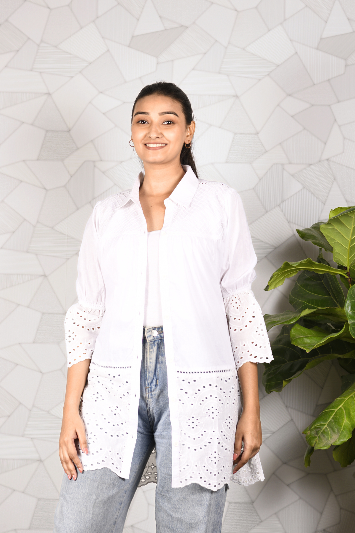 elegant white shirt for ladies