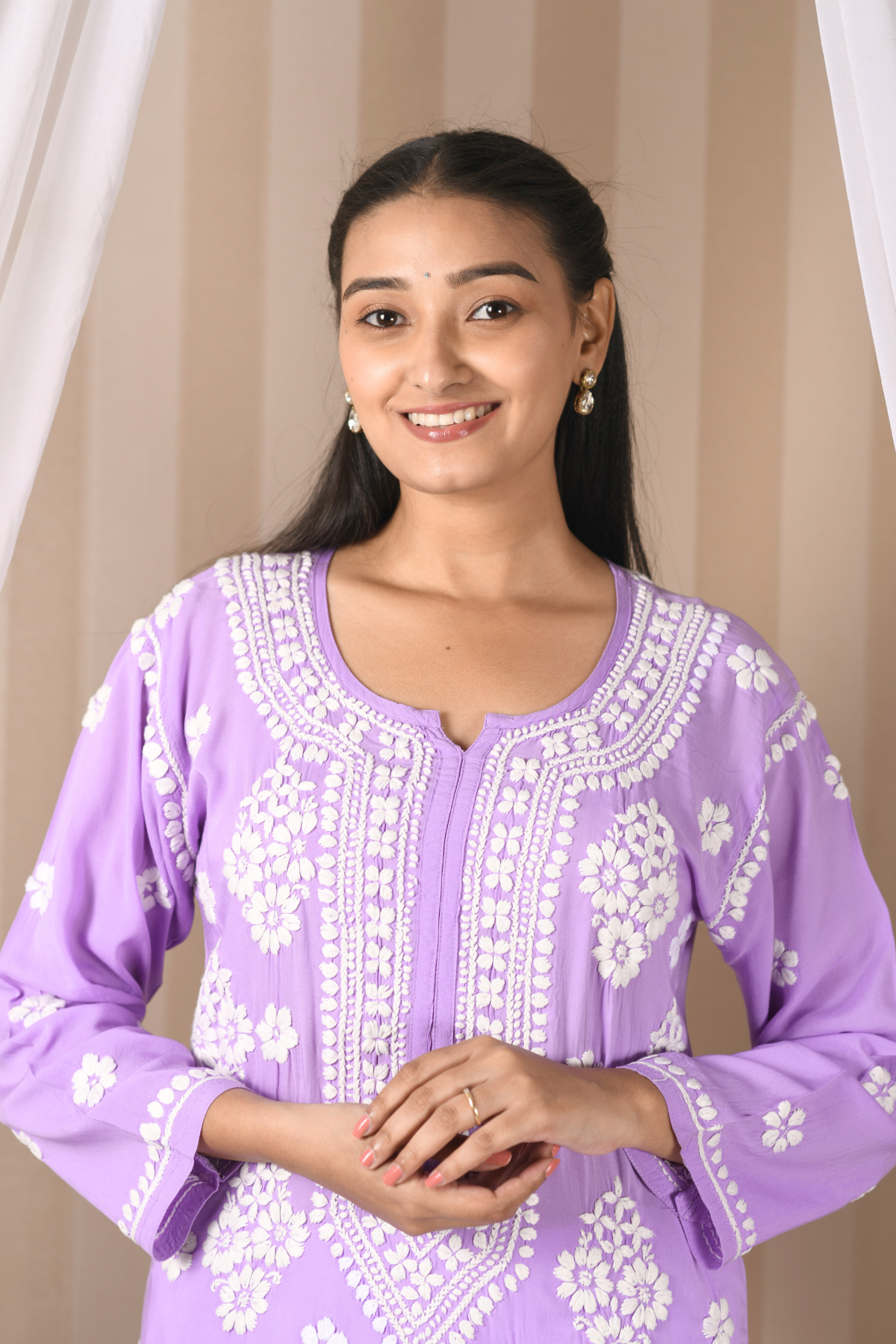 frosted lilac kurti set