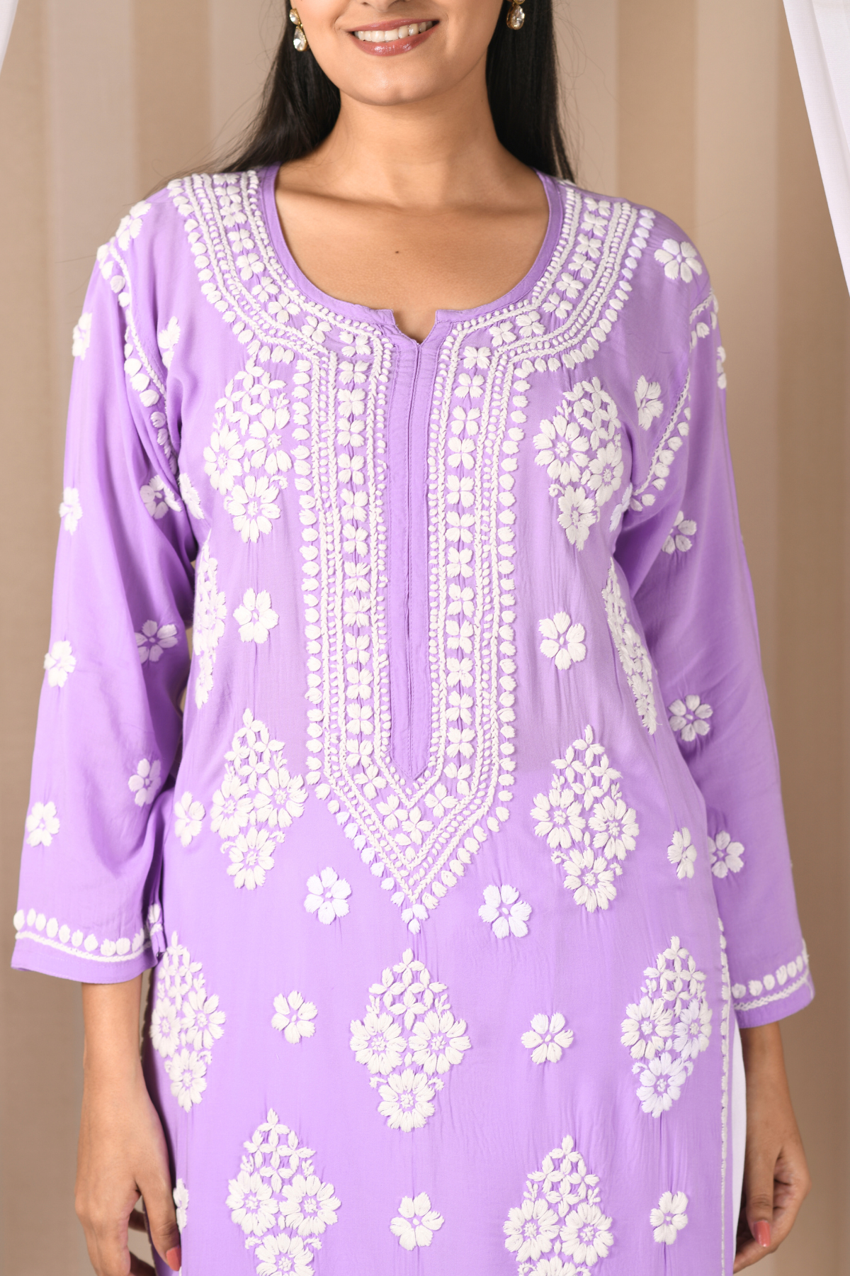 lilac kurti set
