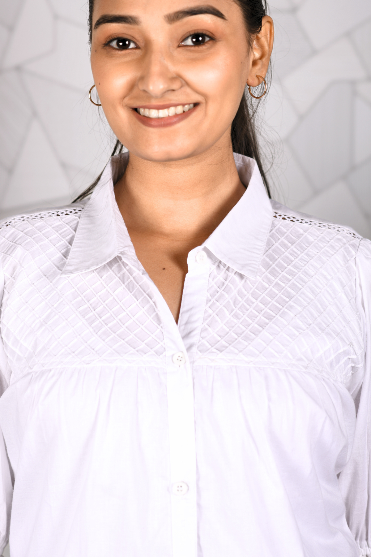 stylish white shirt design