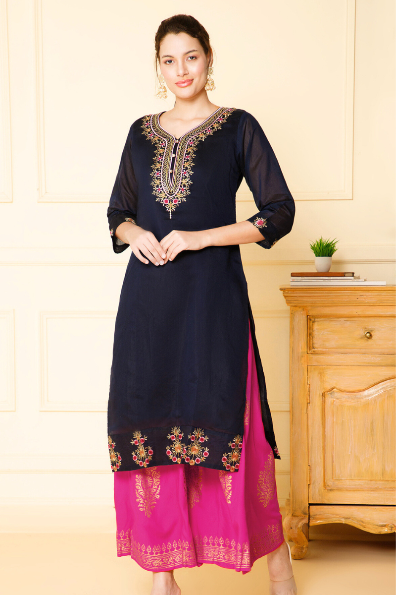 zari kurti designs