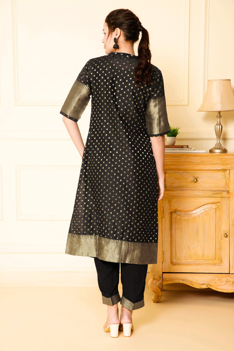 zari work kurta set for women