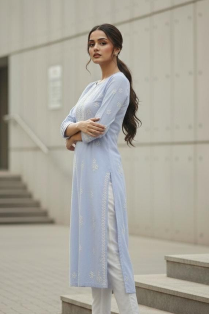 Heavy Ghaspatti Chikan Kurti