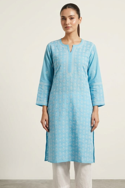 Premium Cotton Buti Jaal H/W Kurti