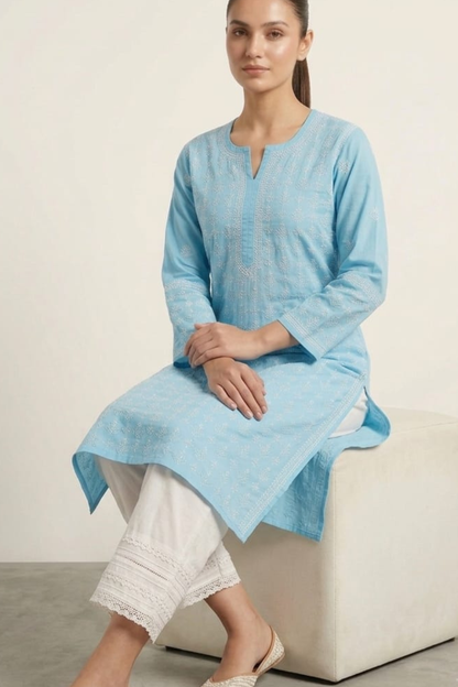 Premium Cotton Buti Jaal H/W Kurti