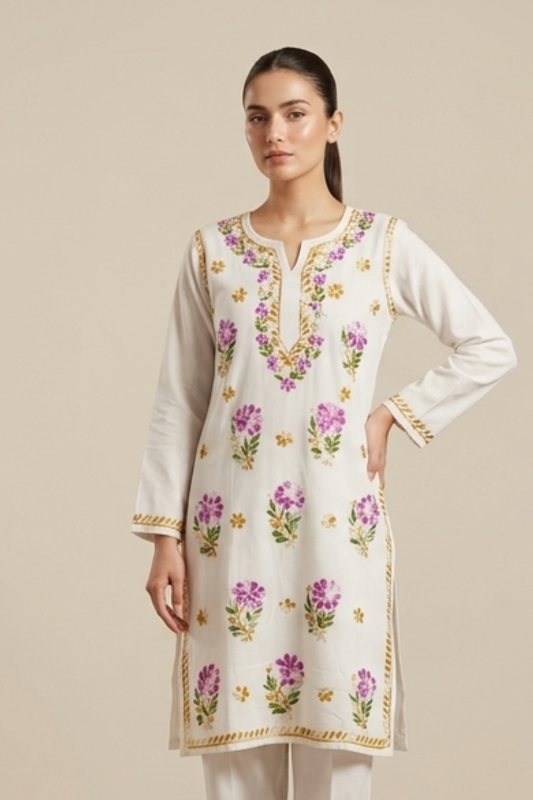 Premium Rayon Multi Thread Handwork Kurti
