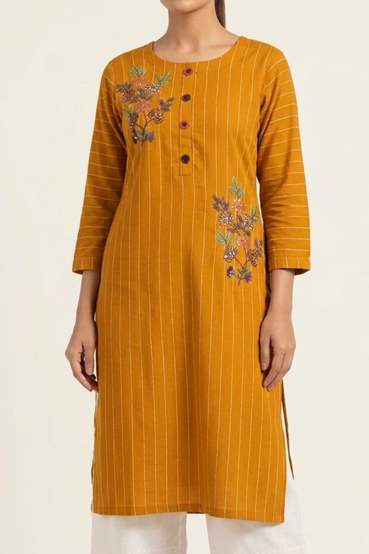 Stripes Takai Handwork Kurti