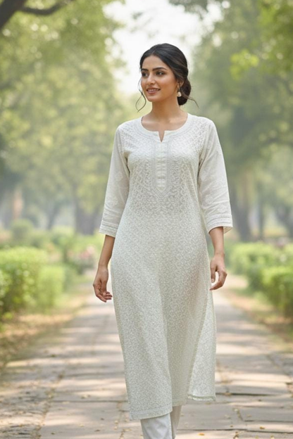 Premium Georgette Full Jaal Handwork Kurti