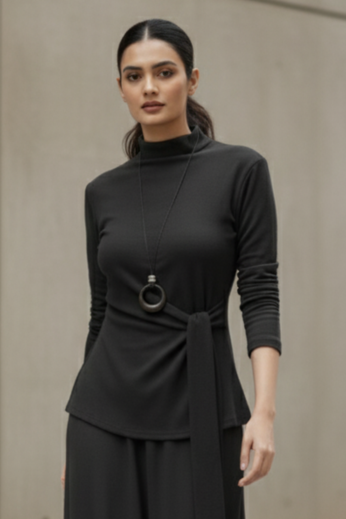 Mocha Drape Skirt Set