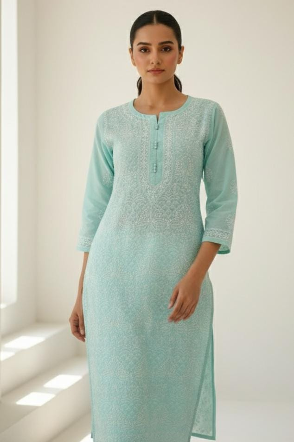 Heavy Jaal Chikankari Kurti