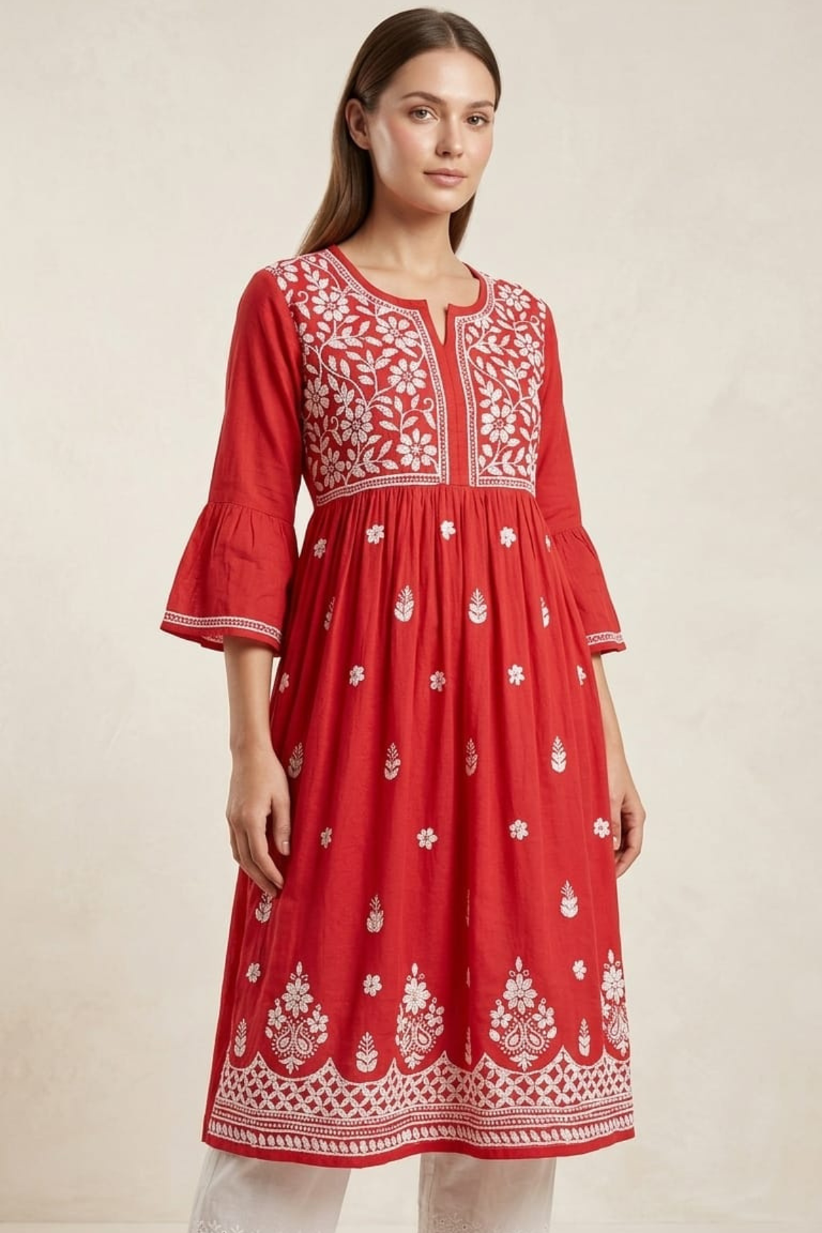 Rayon Handwork Gown
