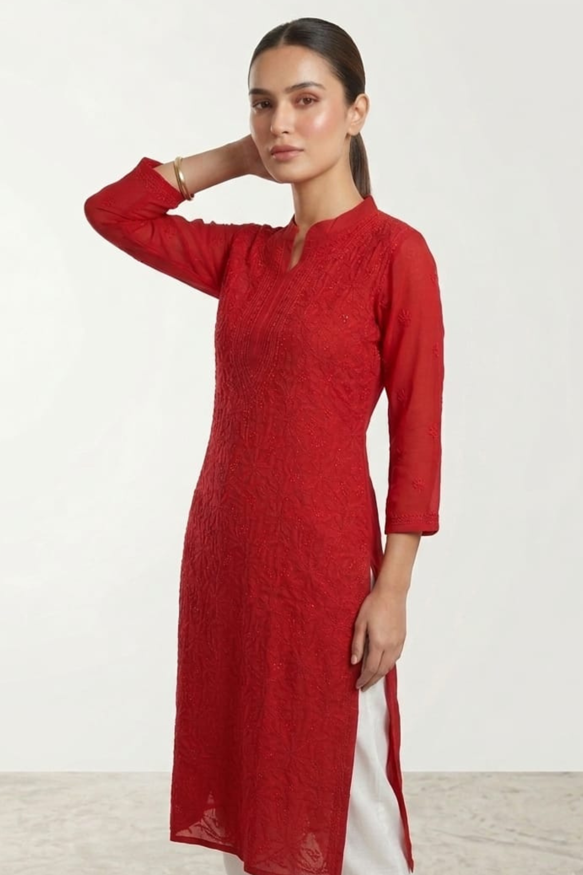 Permium Viscose Resham Jaal Work TT Kurti
