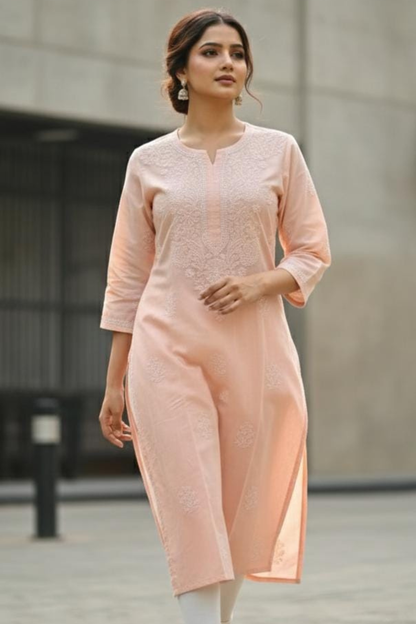 Premium Cotton Handwork Plus Size Kurti