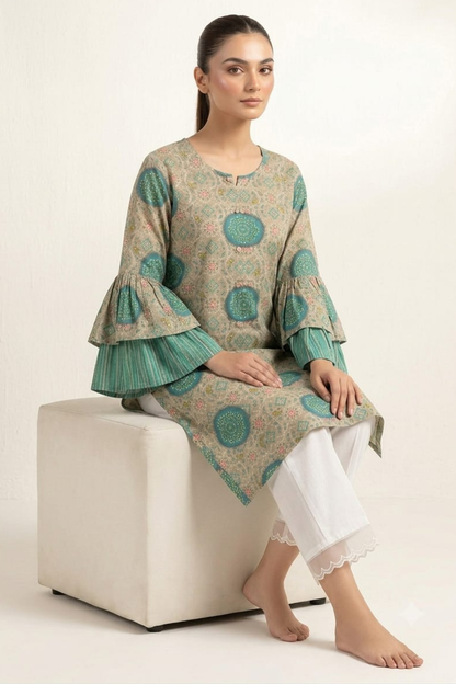 Foil Print Kurti