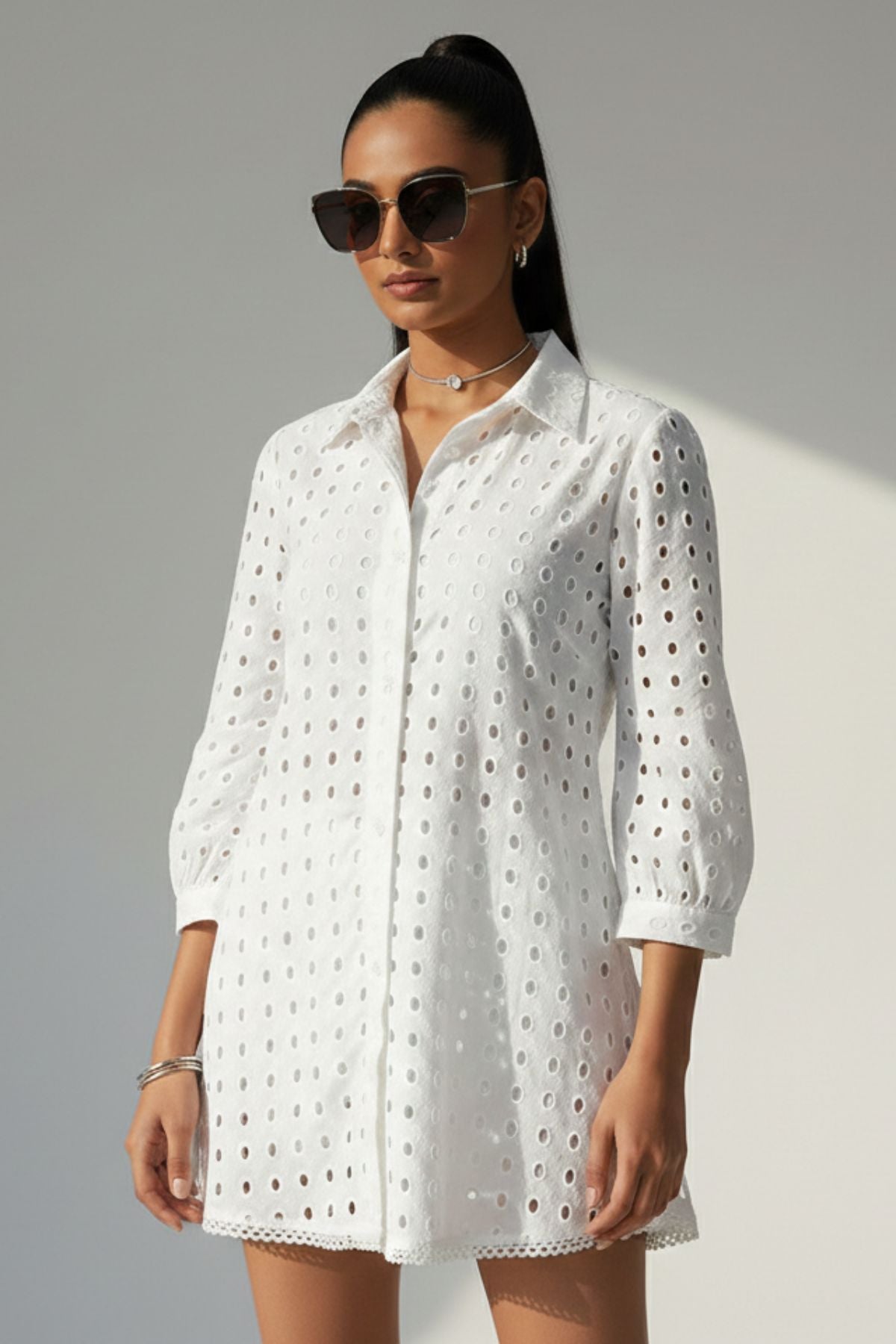 Long Eyelet Shirt