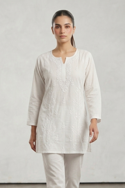 Premium Cotton Handwork Short Kurti