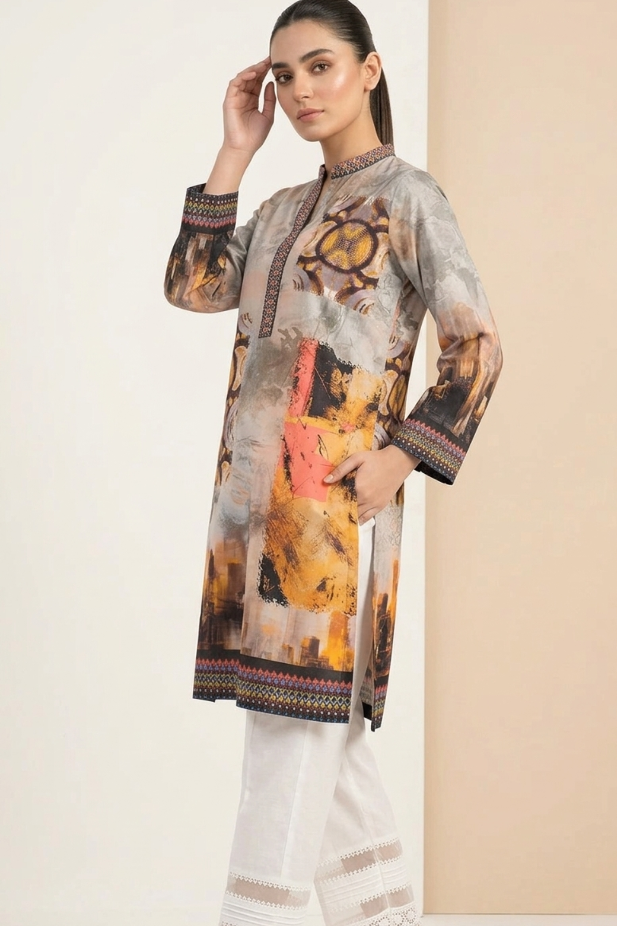 Printed Sequence Kurti