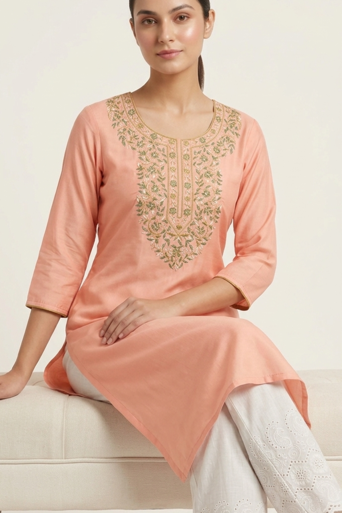 Front Embroidery Kurti