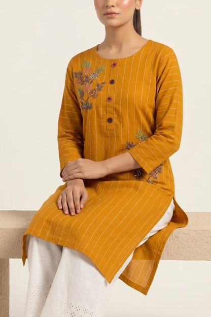 Stripes Takai Handwork Kurti