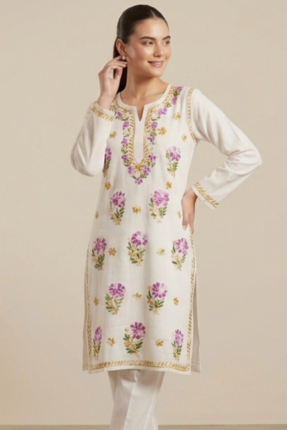 Premium Rayon Multi Thread Handwork Kurti
