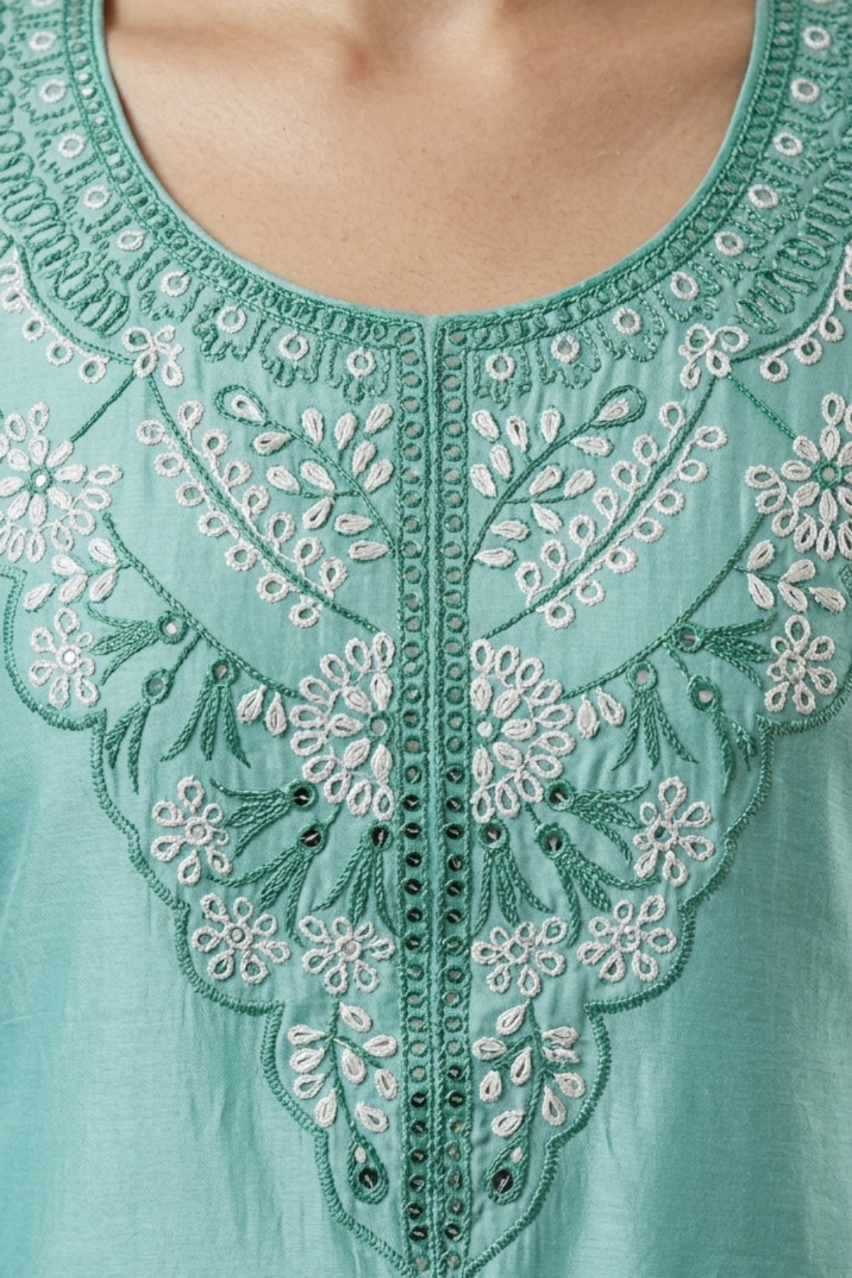 Muslin Embroidery Co-ord Set