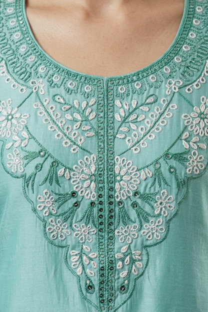 Muslin Embroidery Co-ord Set