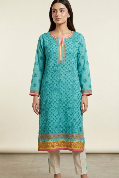 Cotton Kurti fancy Work