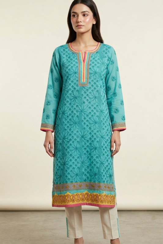 Cotton Kurti fancy Work