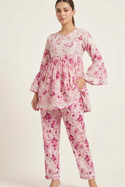 Premium Mal Print H/W Angrakha Cord Set