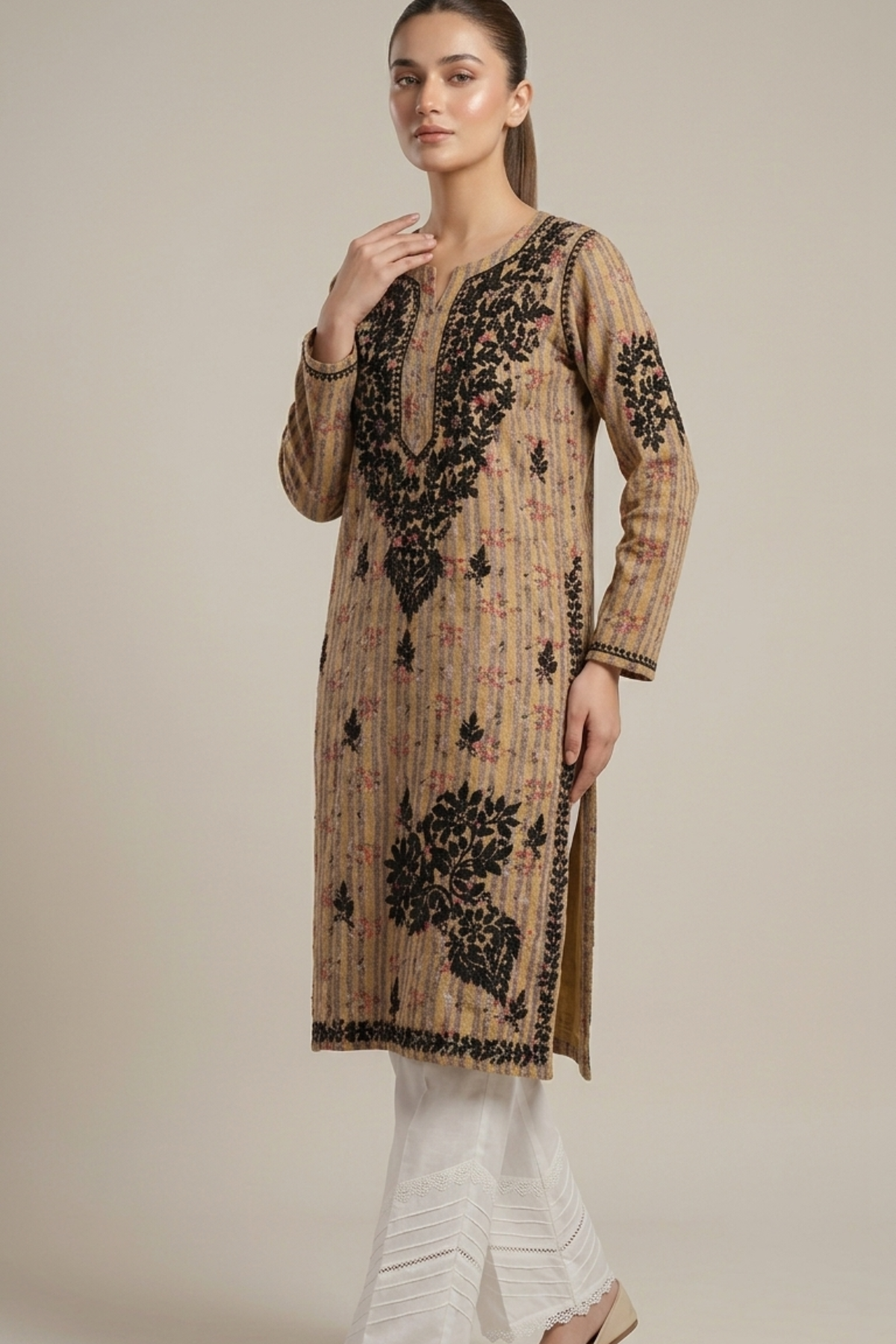 Noori Print Kashmiri Side Buta H/W