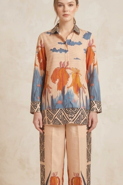 Premium Cotton Printed Cord Set