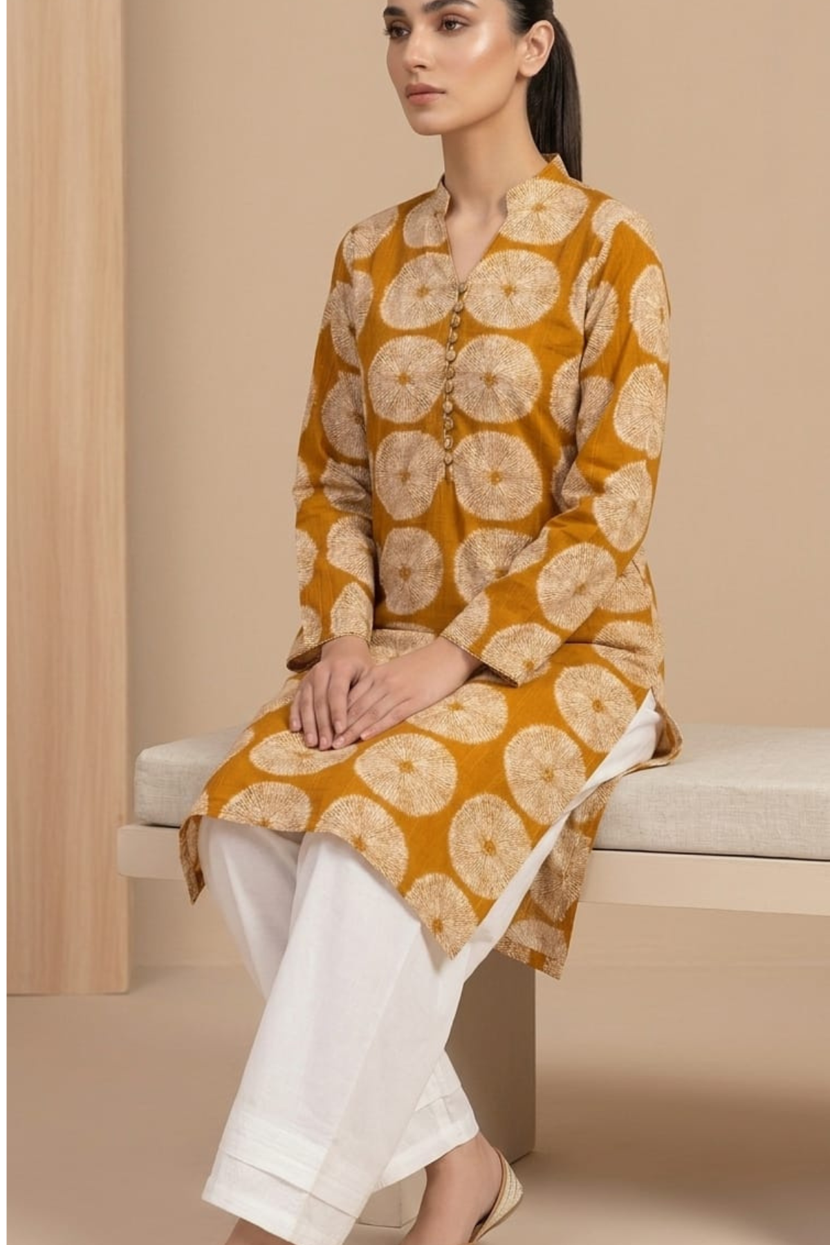 Muslin Print long Kurti