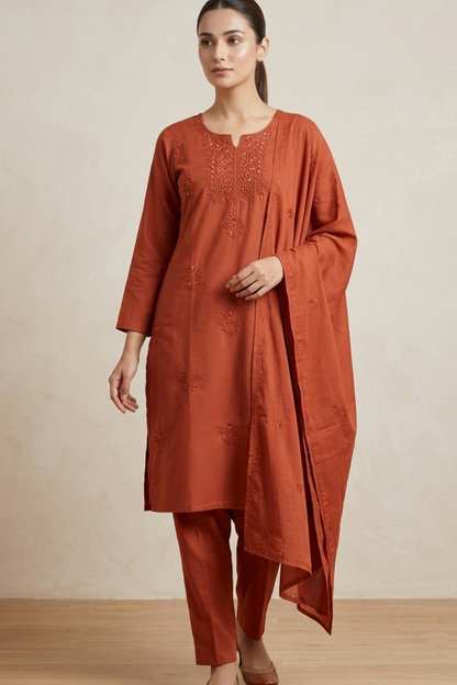 Adah Kurta Dupatta Set (3 pc)