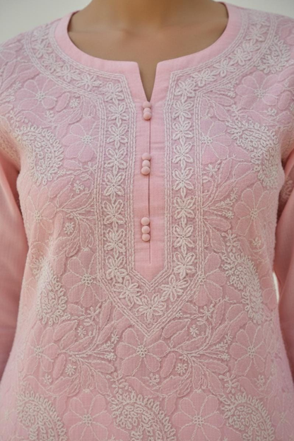 Heavy Jaal Chikankari Kurti
