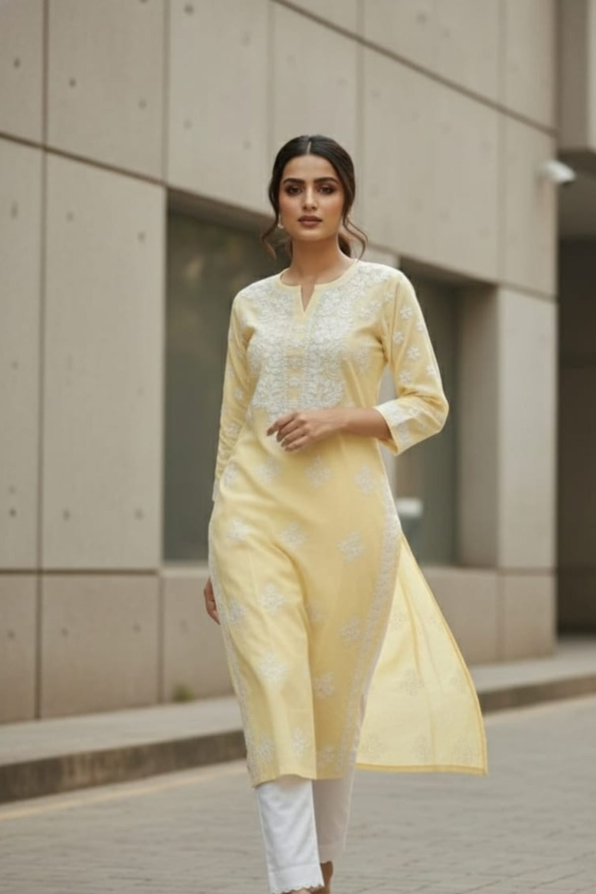 Heavy Ghaspatti Chikan Kurti