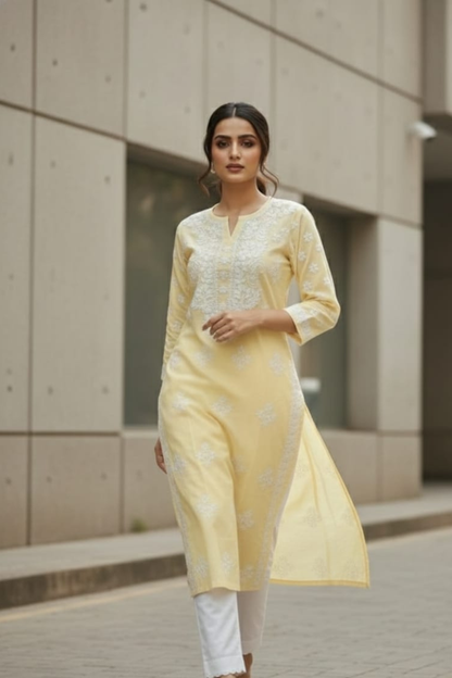 Heavy Ghaspatti Chikan Kurti