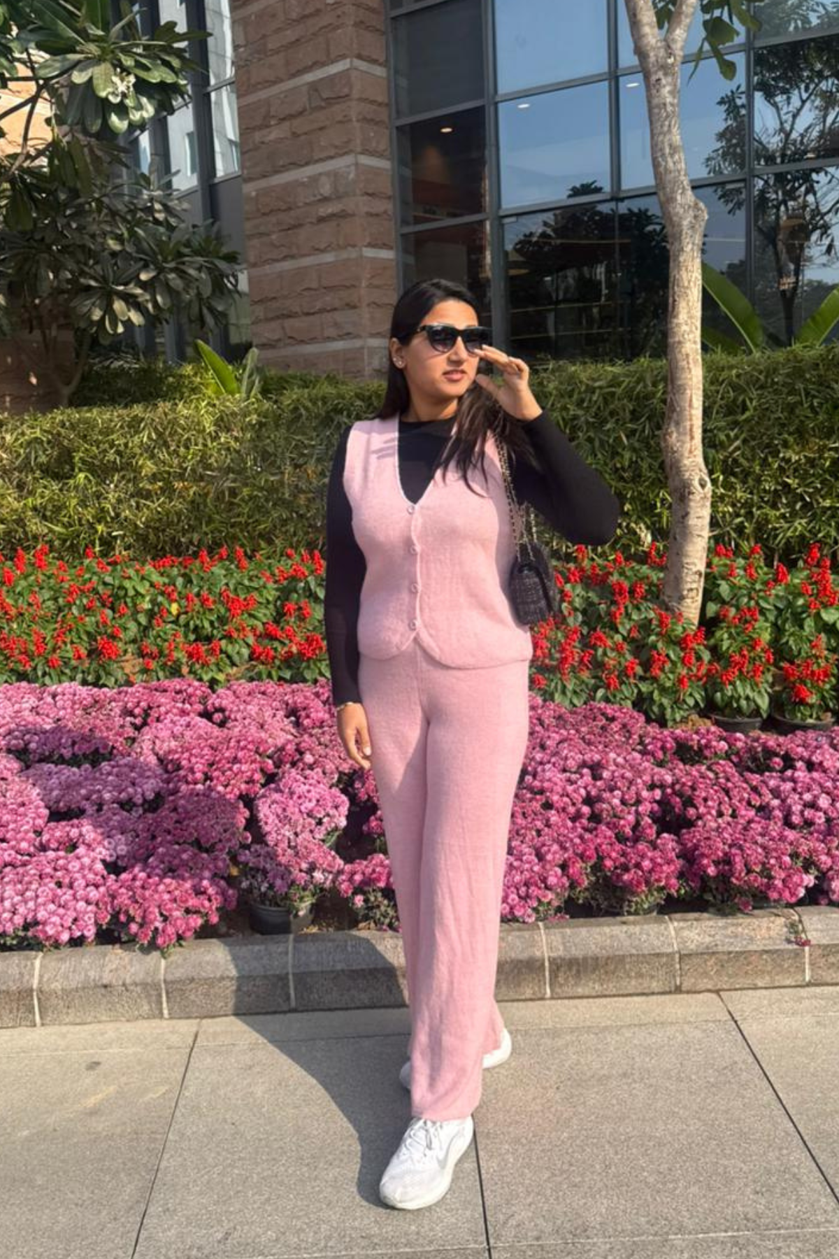 Stretch Knit Waistcoat Co-ord Set | Free Size | Size-Inclusive Fit