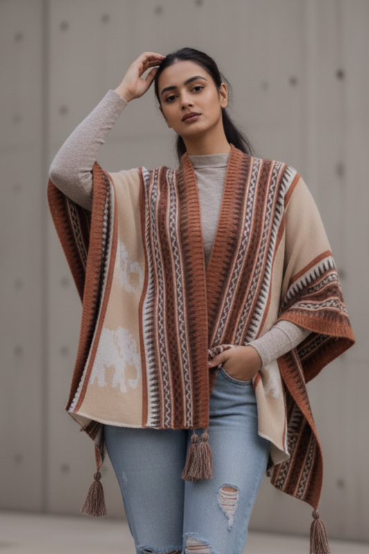 Autumn Ridge Knit Cape