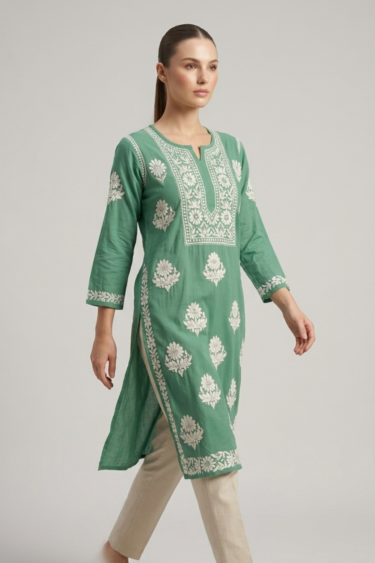 Premium Modal Straight Handwork Kurti