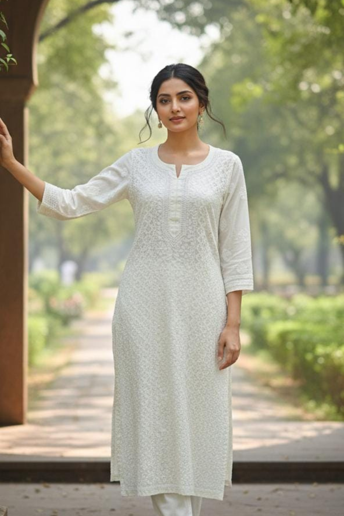 Premium Georgette Full Jaal Handwork Kurti